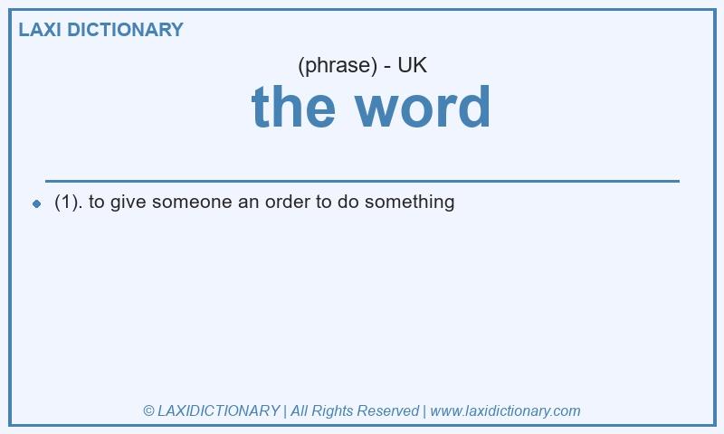 Definition  the word in British English