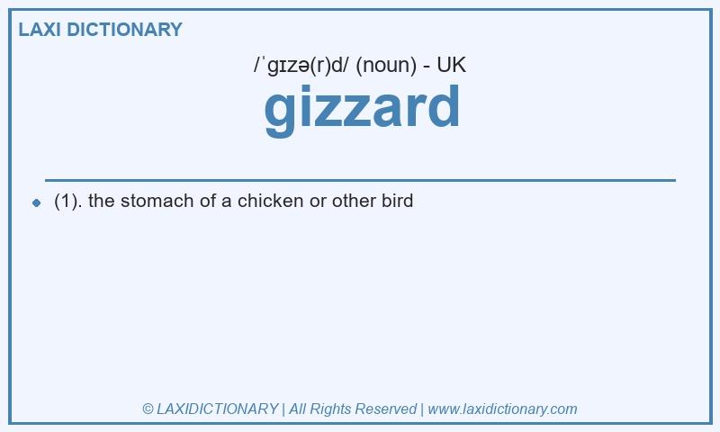 Definition gizzard in British English