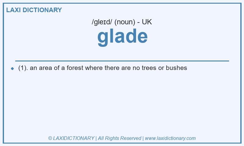 Definition glade in British English
