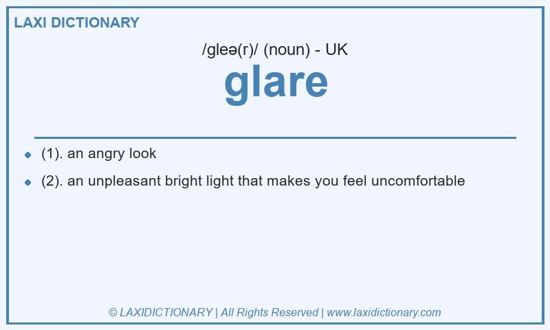 Definition glare in British English