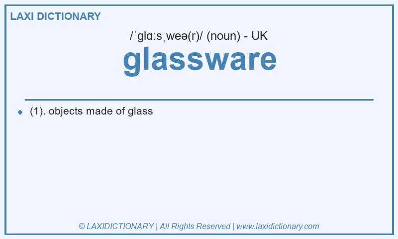 Definition glassware in British English