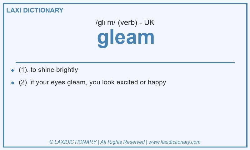 Definition gleam in British English