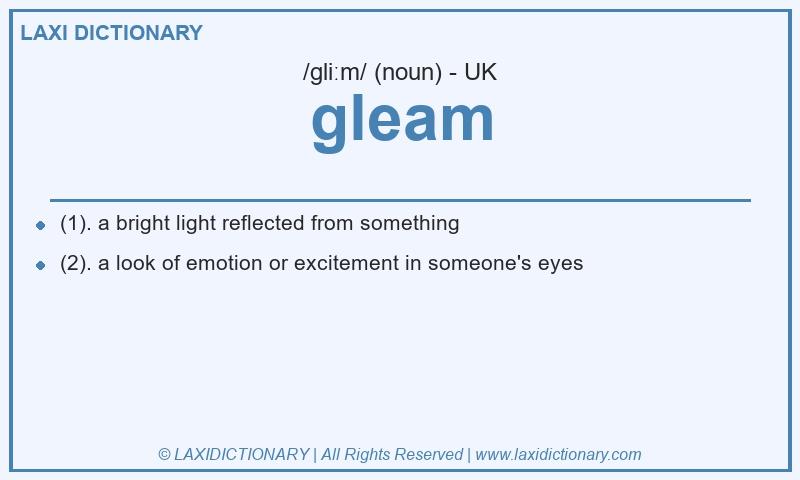 Definition gleam in British English