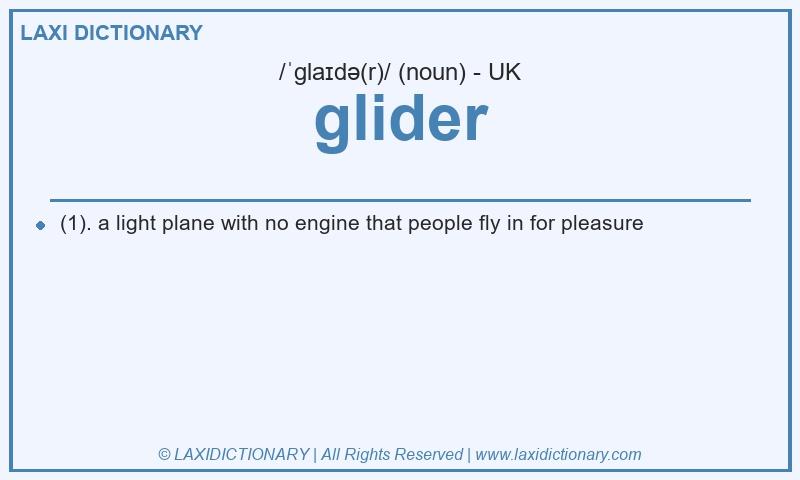 Definition glider in British English