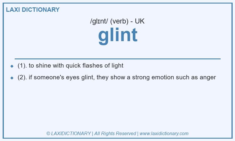 Definition glint in British English