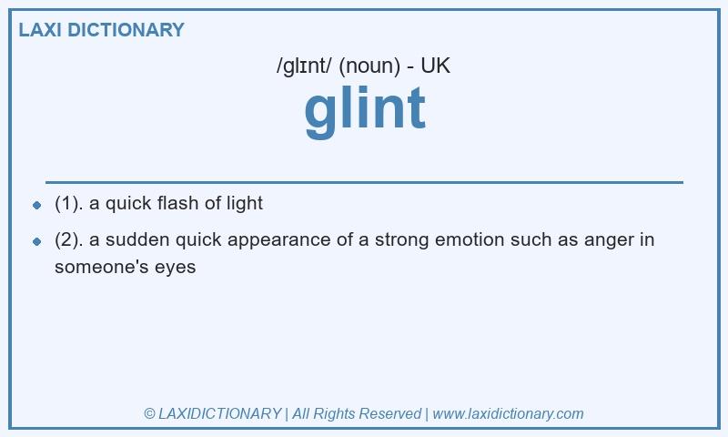Definition glint in British English