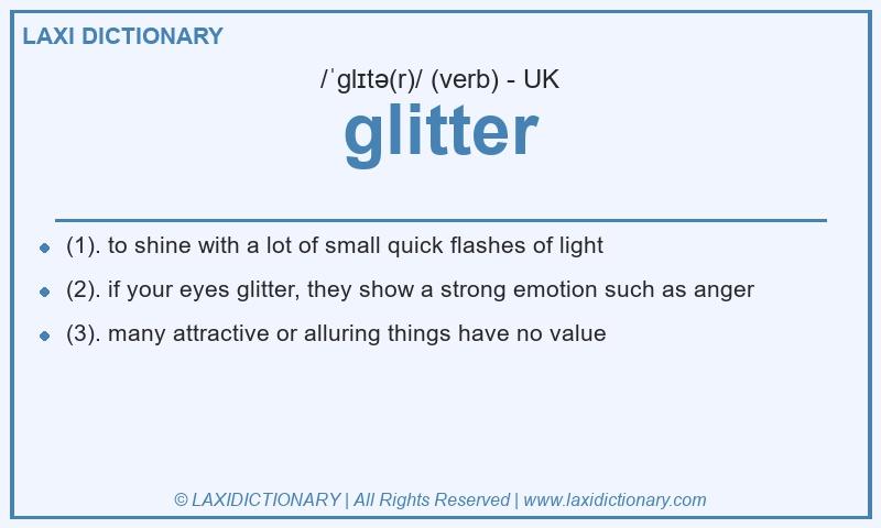 Definition glitter in British English