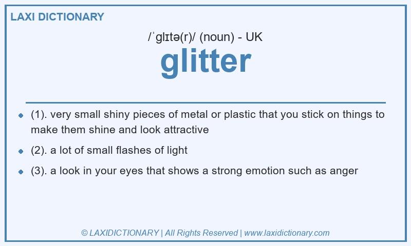 Definition glitter in British English