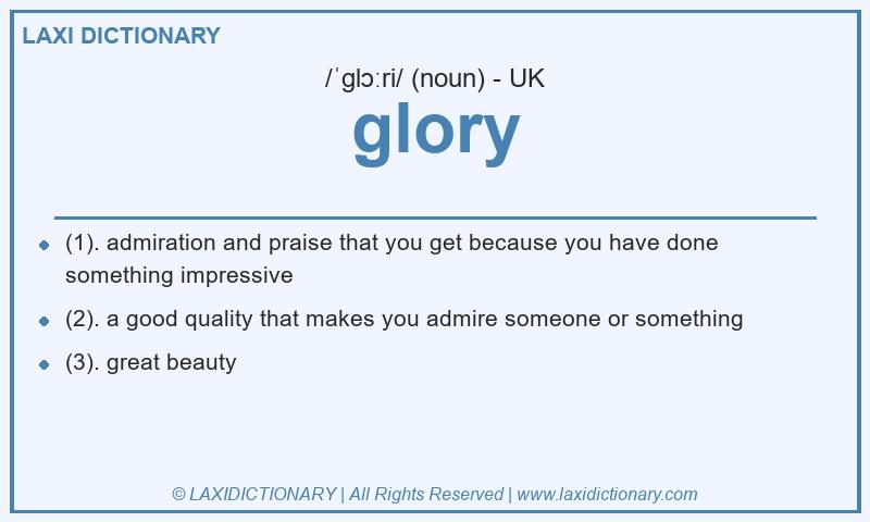Definition glory in British English