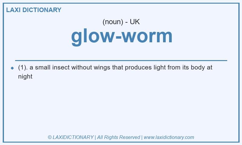 Definition glow-worm in British English