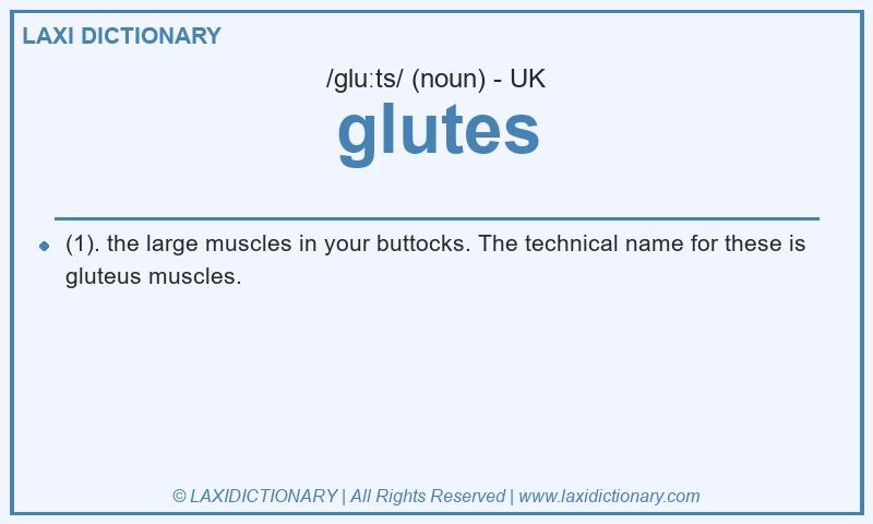 Definition glutes in British English
