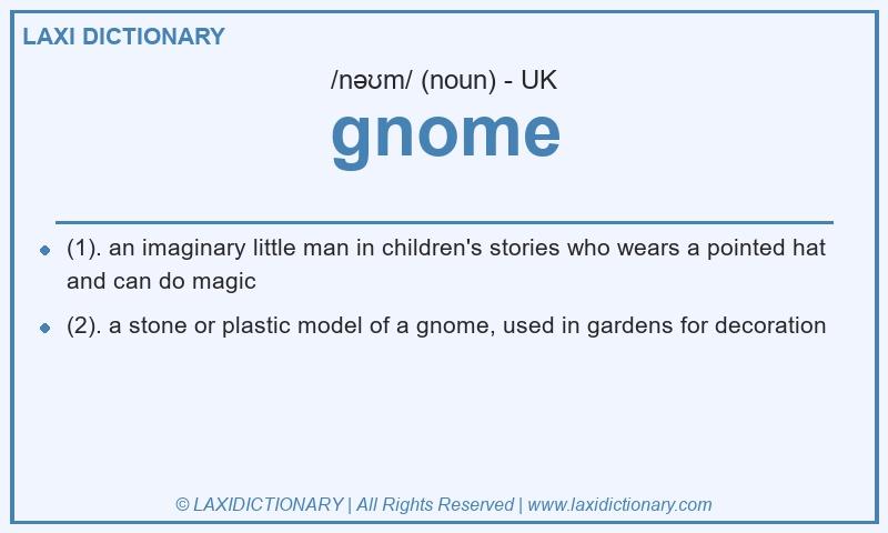Definition gnome in British English