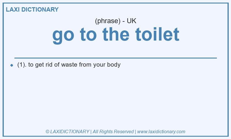 Definition go to the toilet in British English