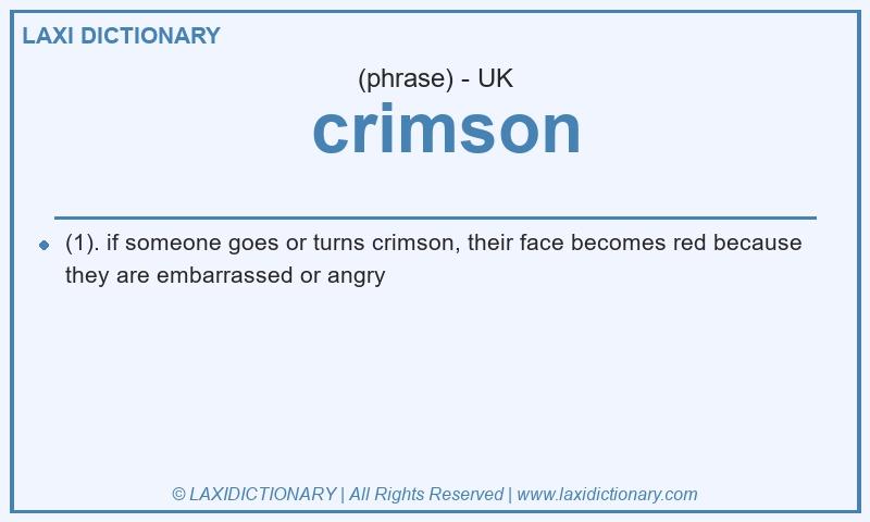 Definition crimson in British English