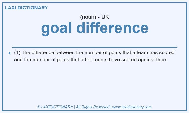 Definition goal difference in British English