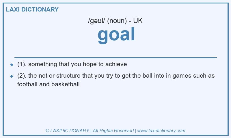Definition goal in British English