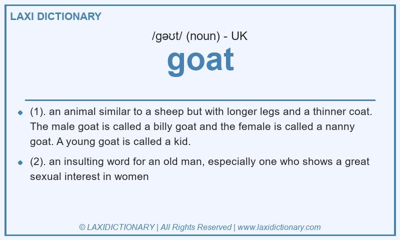 Definition goat in British English