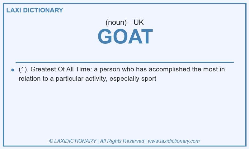 Definition GOAT in British English