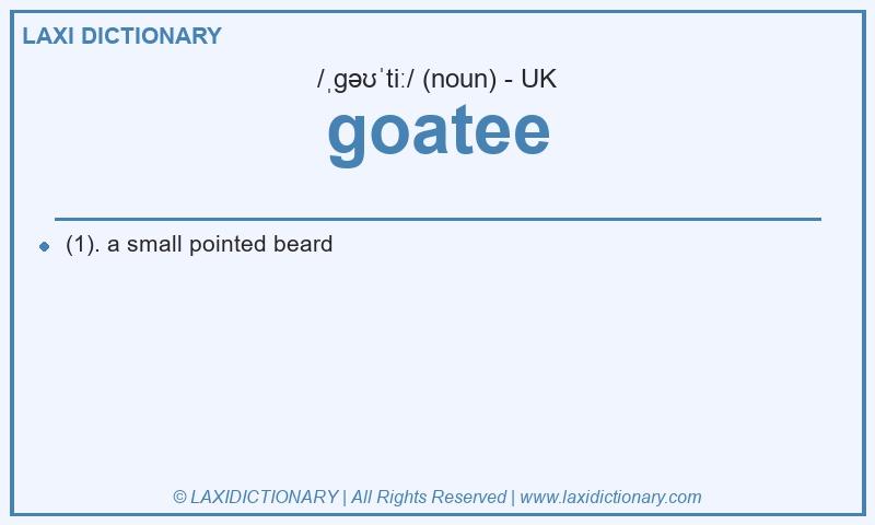 Definition goatee in British English