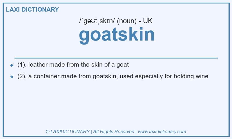Definition goatskin in British English