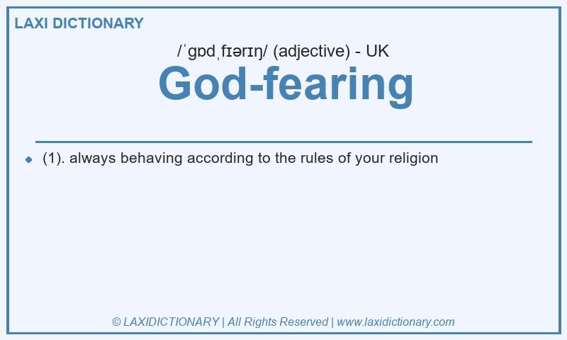 Definition God-fearing in British English