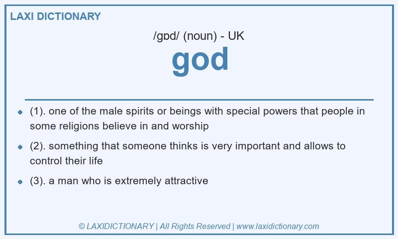 Definition god in British English
