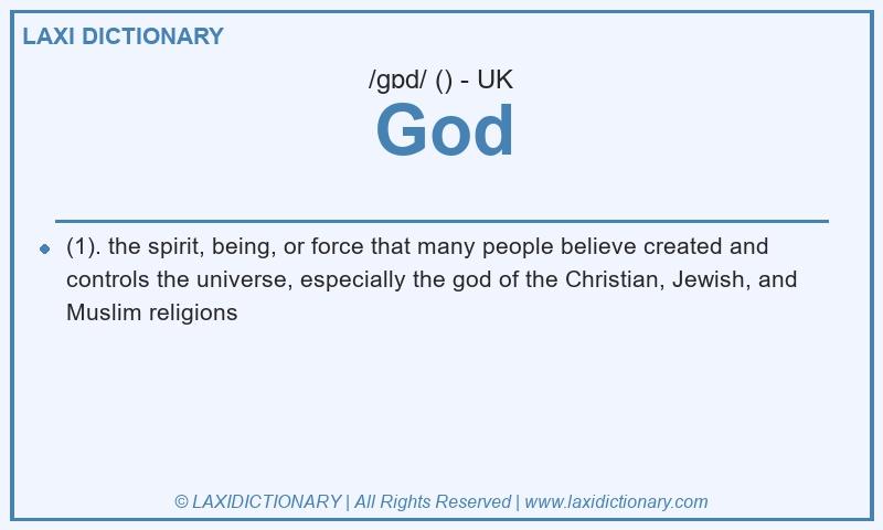 Definition God in British English