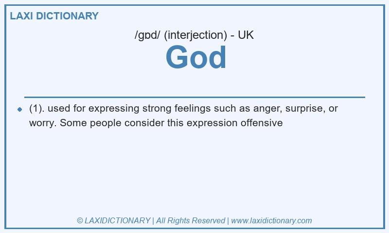 Definition God in British English
