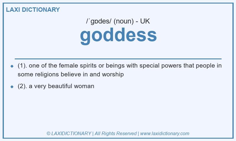 Definition goddess in British English