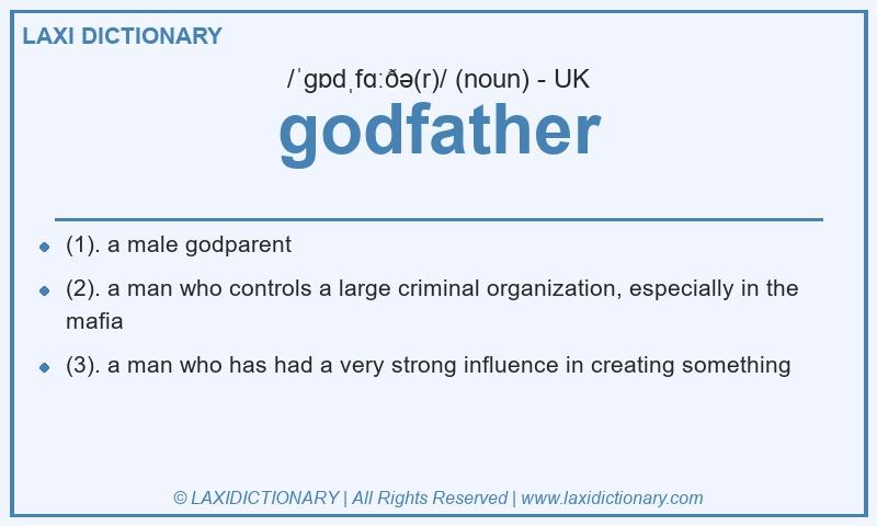 Definition godfather in British English