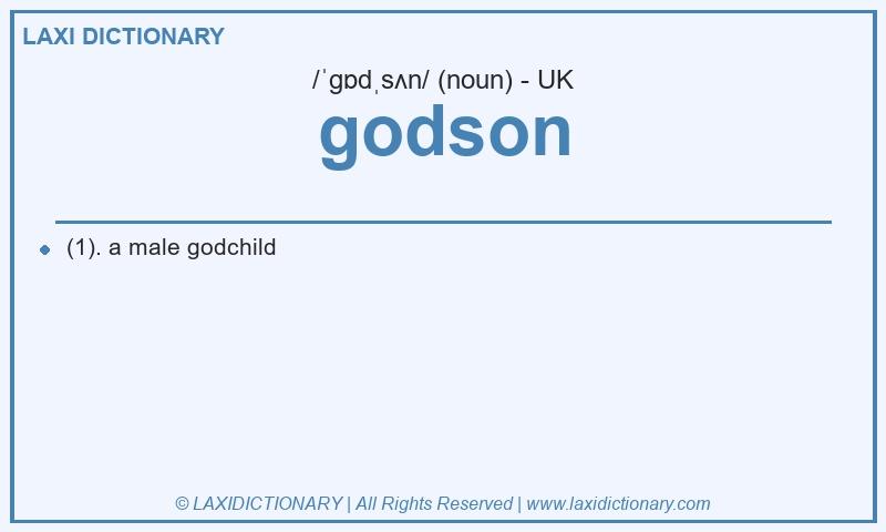 Definition godson in British English