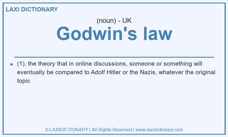 Definition Godwin's law in British English