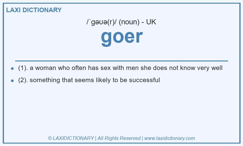 Definition goer in British English