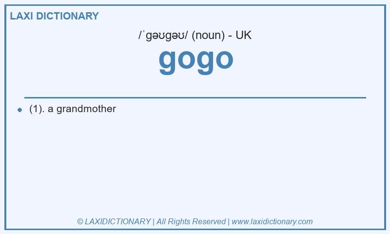 Definition gogo in British English