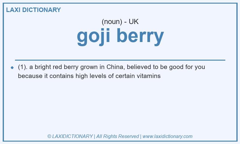 Definition goji berry in British English