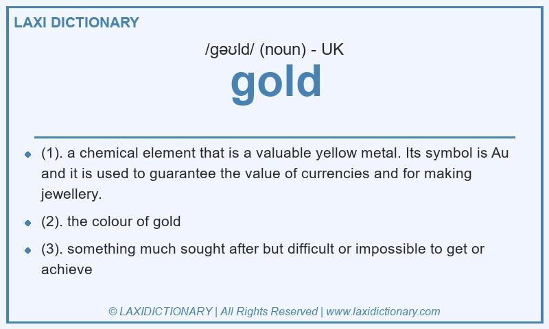 Definition gold in British English
