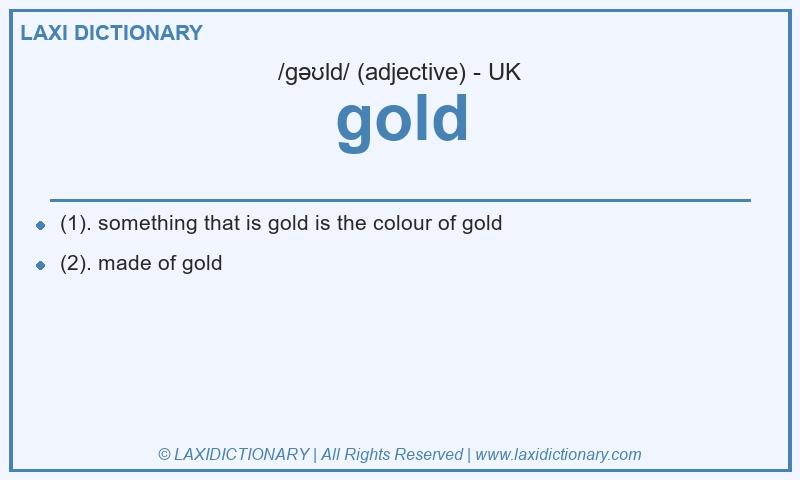 Definition gold in British English