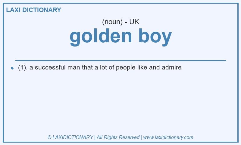 Definition golden boy in British English