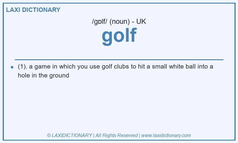 Definition golf in British English