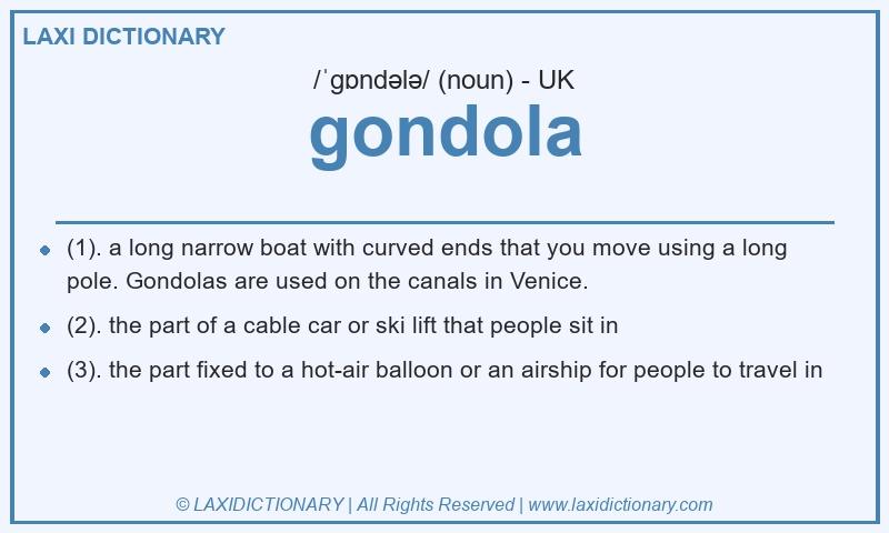 Definition gondola in British English
