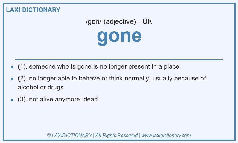 Definition gone in British English