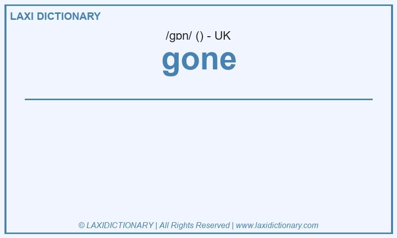 Definition gone in British English