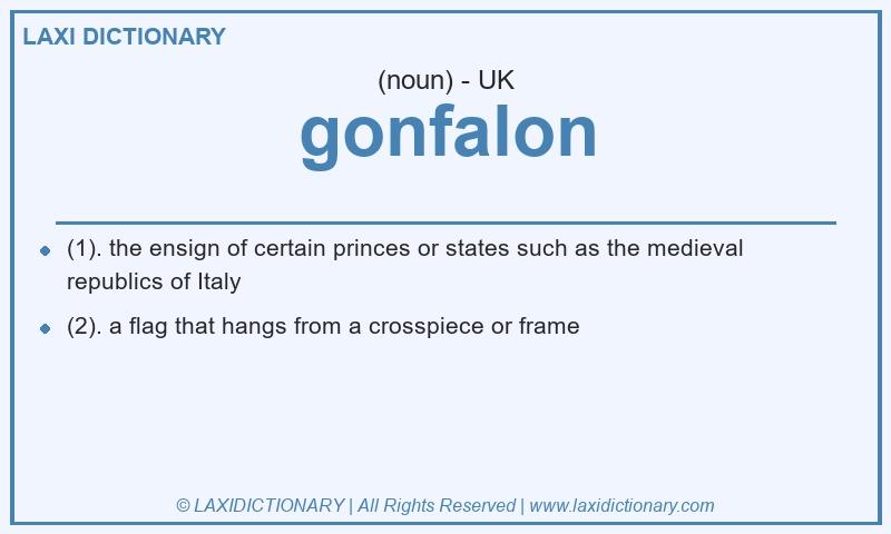 Definition gonfalon in British English