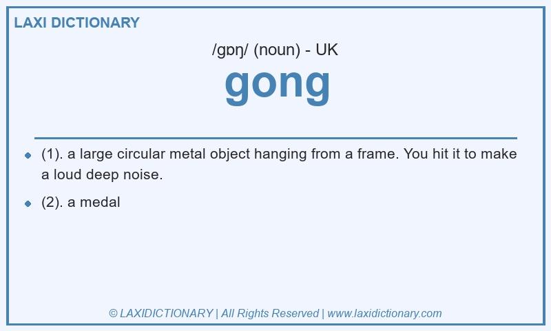 Definition gong in British English