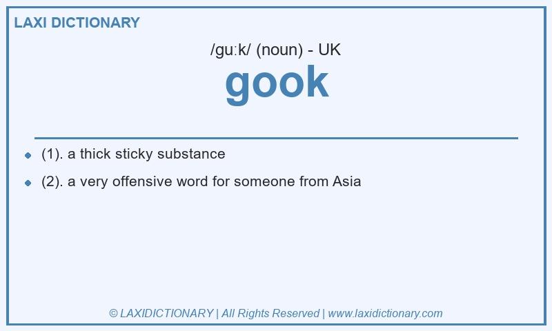 Definition gook in British English