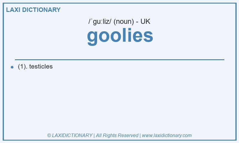 Definition goolies in British English