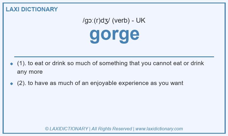 Definition gorge in British English