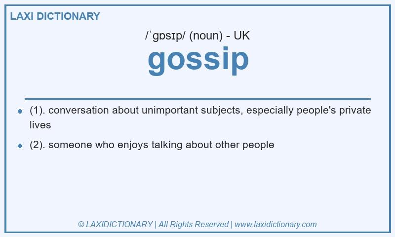 Definition gossip in British English
