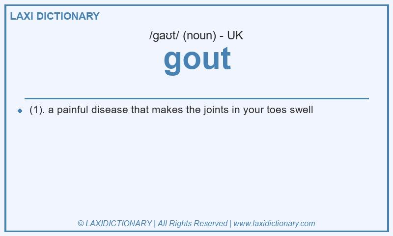 Definition gout in British English