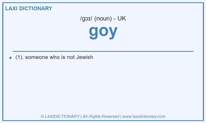 Definition goy in British English